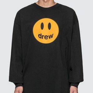 Drew House Mascot Long-Sleeve Tee 'Black' in Men’s XL